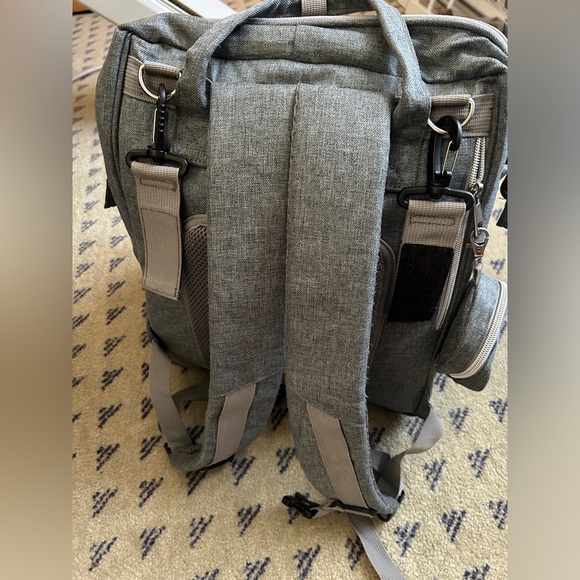 Grey Diaper Bag Backpack - Picture 3 of 11